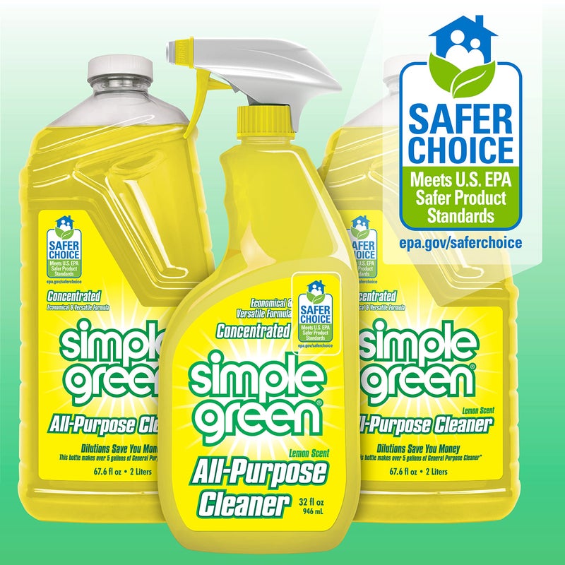 Simple Green All Purpose Cleaner Spray and Refill, Green, 3 Piece Set, 1 Count (Lemon) - Image 4
